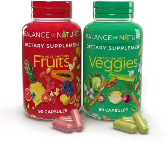 Balance of Nature Fruits and Veggies Supplements, 180 Capsules