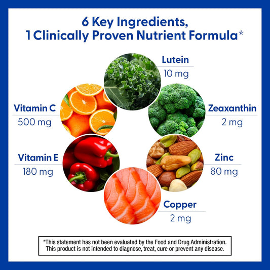 PreserVision AREDS 2 Eye Vitamins, Lutein & Zeaxanthin, Vitamins C & E, Zinc & Copper, 120 Softgels