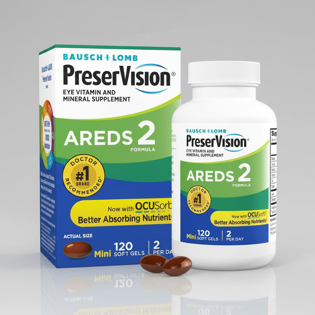 PreserVision AREDS 2 Eye Vitamins, Lutein & Zeaxanthin, Vitamins C & E, Zinc & Copper, 120 Softgels