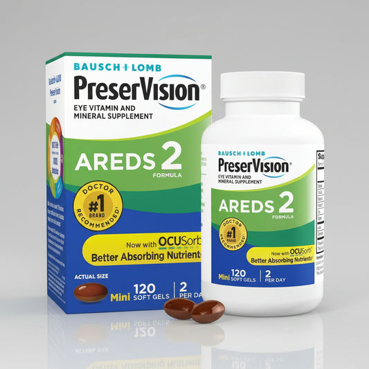 PreserVision AREDS 2 Eye Vitamins, Lutein & Zeaxanthin, Vitamins C & E, Zinc & Copper, 120 Softgels