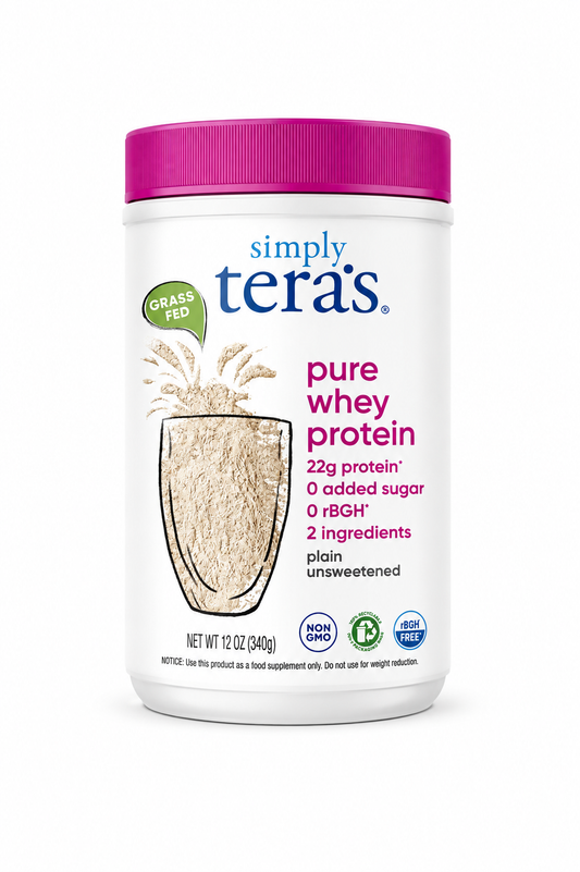 Simply Tera's Whey Protein, Plain Unsweetened, 12 oz