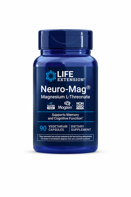 Neuro-Mag Magnesium L-Threonate 90 Vegetarian Capsules – Cognitive, Memory & Brain Health Support